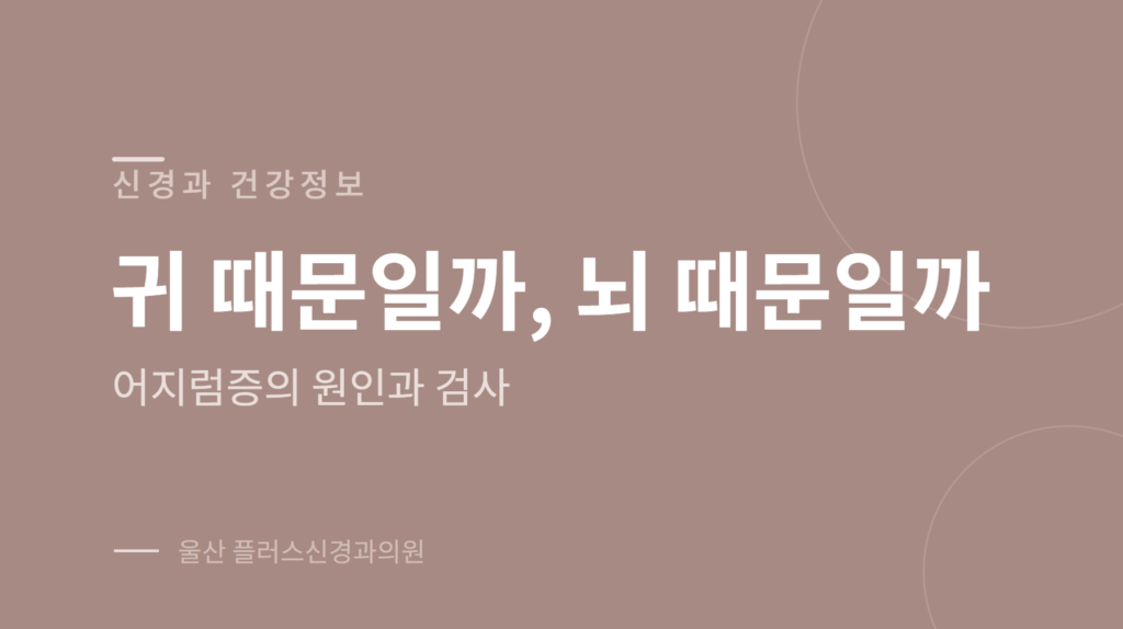어지럼증은 왜 생기나요 원인을 귀와 뇌 문제로 구분한 안내 이미지