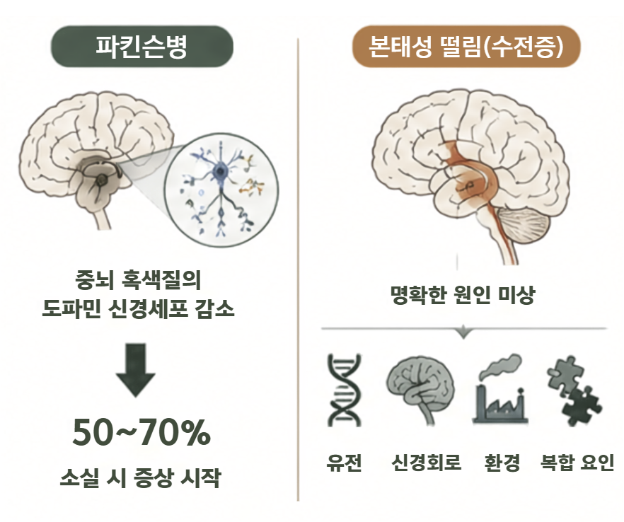 한쪽 떨림과 느린 동작 등 신경과 진료가 필요한 신호